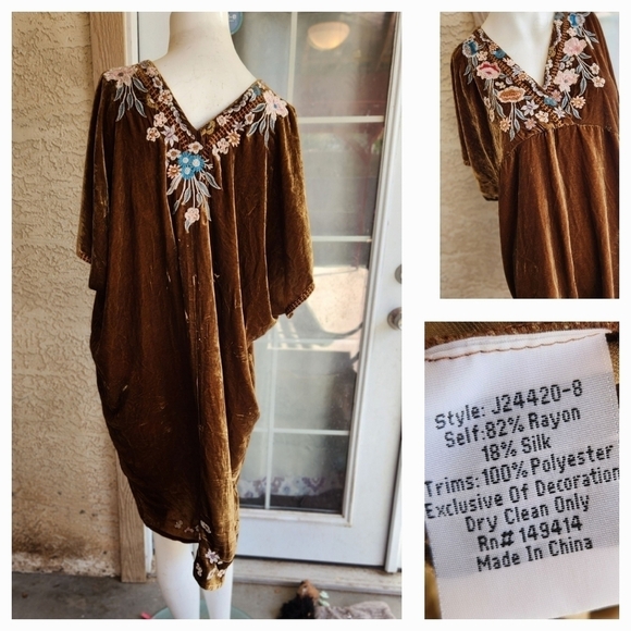 Jonny Was Serafina Velvet Kaftan Dress - Picture 3 of 3